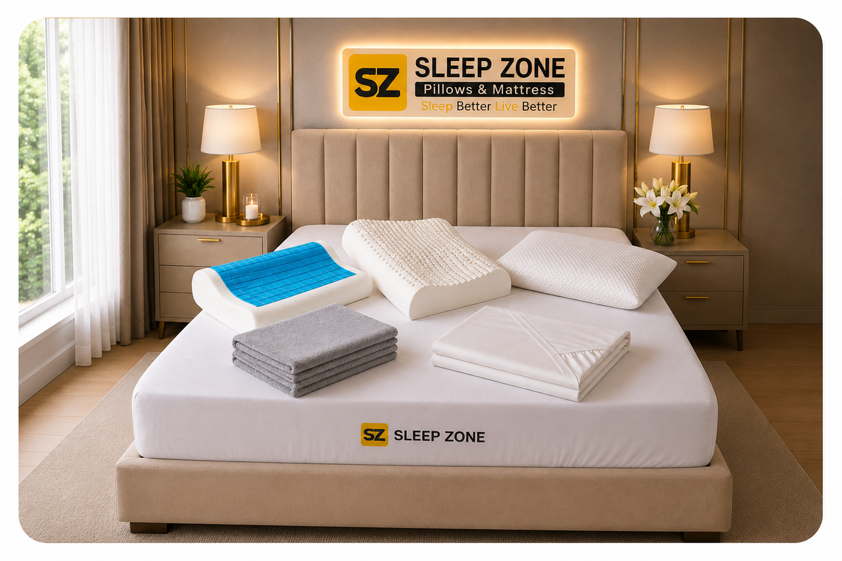 إكسيسوارات Sleep Zone الأصلية - كفرات ومخدات طبية وفايبر ومصليات - Livabed مصر